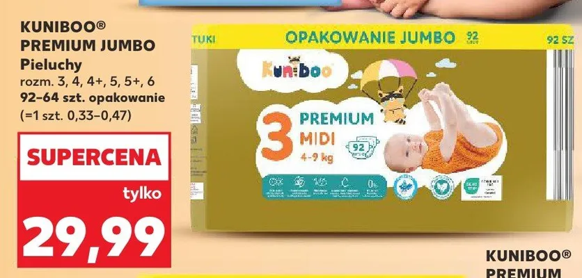 Pieluchy Premium Jumbo promocja w Kaufland