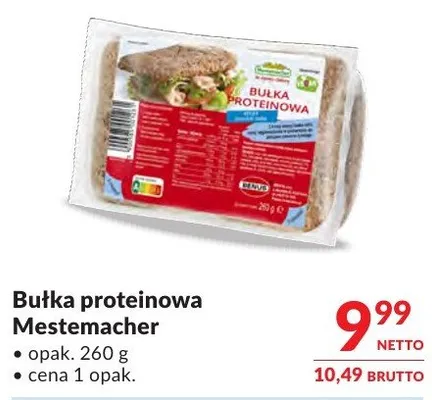 Bułka proteinowa Mestemacher promocja w Makro