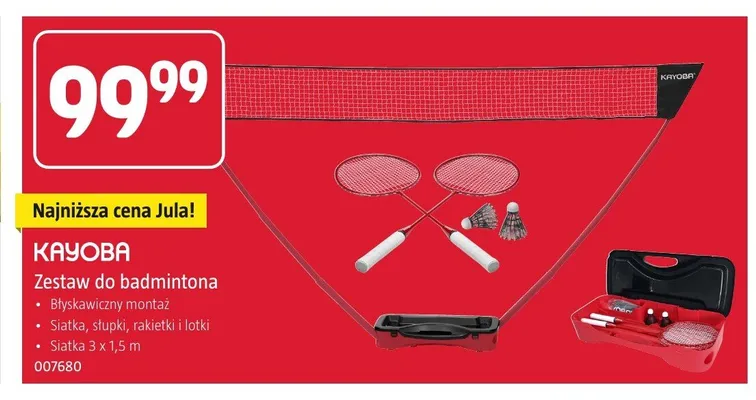 Zestaw do badmintona Kayoba promocja w Jula
