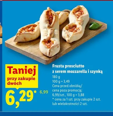 Frusta prosciutto z serem mozzarella i szynką promocja w Lidl