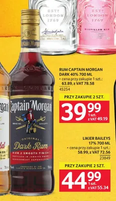 Rum Captain Morgan Dark Rum 40% promocja w Selgros