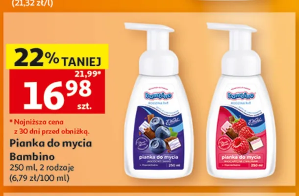 Pianka do mycia Bambino promocja w Auchan