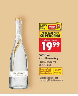 Wódka Łza Pszenicy 40% promocja w Biedronka