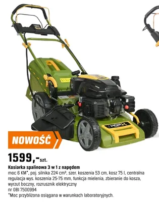 Kosiarka spalinowa 3 w 1 z napędem promocja w OBI