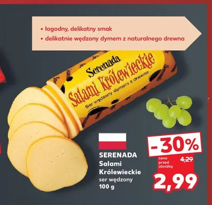 Ser wędzony Salami Królewieckie Serenada promocja w Kaufland