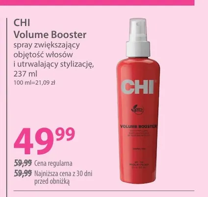 Spray zwiększający objętość włosów i utrwalający stylizację Volume Booster CHI promocja w Hebe