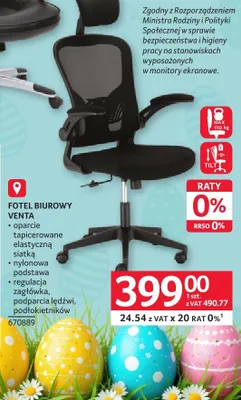 Fotel biurowy VENTA promocja w Selgros