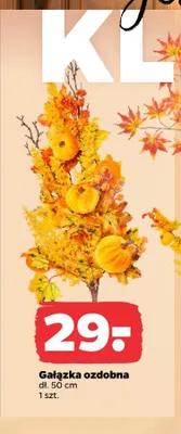 Gałązka ozdobna 50 cm promocja w Netto