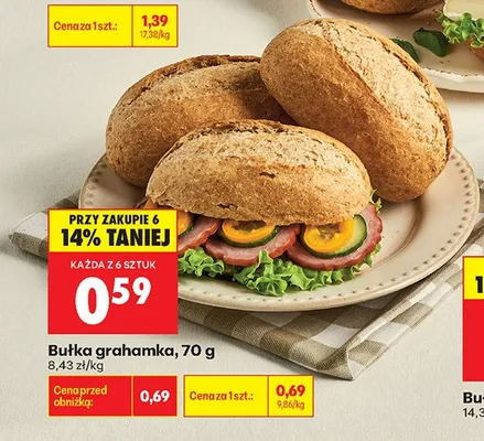 Bułka grahamka promocja w Biedronka