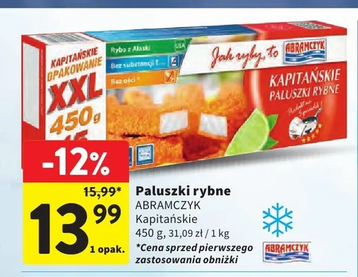 Paluszki rybne Kapitańskie Abramczyk promocja w Intermarche