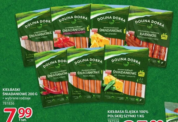 Kiełbaski śniadaniowe Dolina Dobra 200 g wybrane rodzaje promocja w Selgros