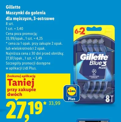 Maszynki do golenia dla mężczyzn, 3-ostrzowe promocja w Lidl