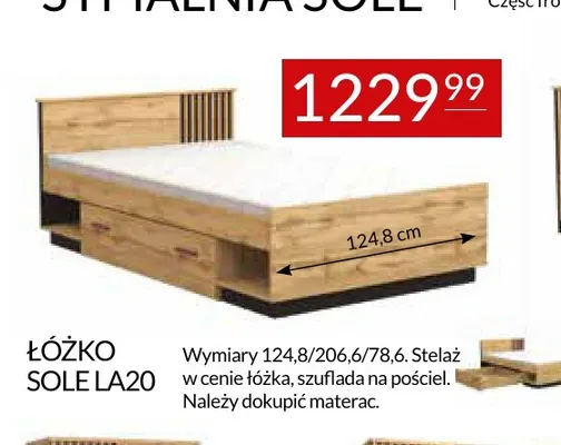 Łóżko Sole LA20 promocja w Abra Meble