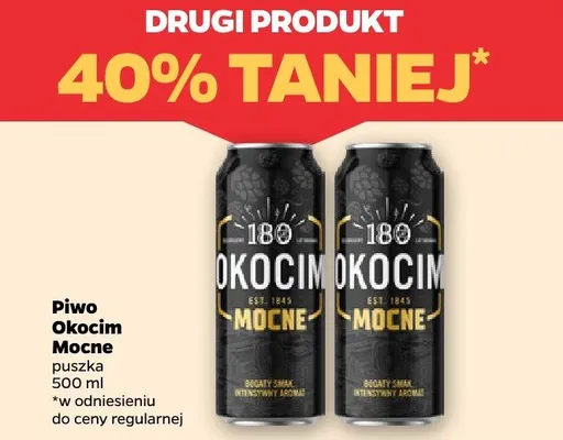 Piwo Okocim Mocne puszka promocja w Netto