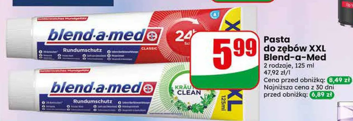 Pasta do zębów XXL Blend-a-Med promocja w Dino