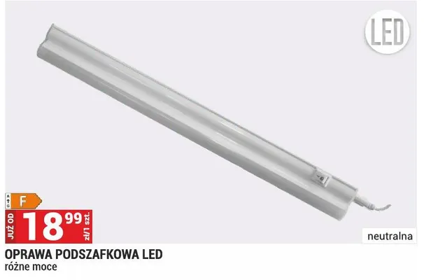 Oprawa podszafkowa LED różne moce neutralna promocja w Merkury Market