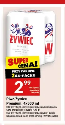 Piwo Żywiec Premium 4-pak 500ml promocja w Twój Market
