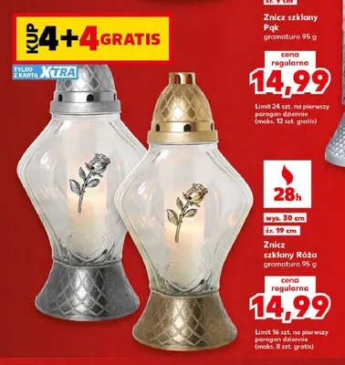 Znicz szklany z-384 promocja w Kaufland
