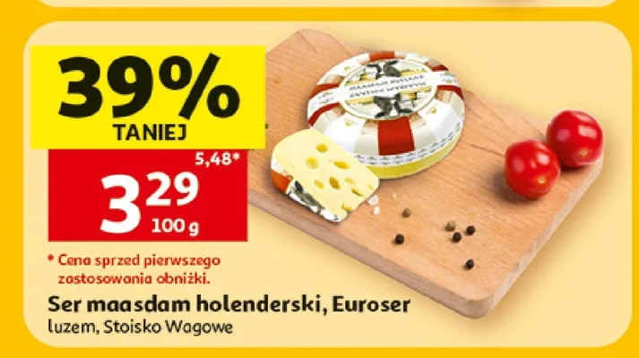 Ser maasdam holenderski Euroser promocja w Auchan