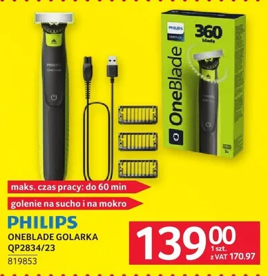Golarka Philips OneBlade QP2834/25 promocja w Selgros
