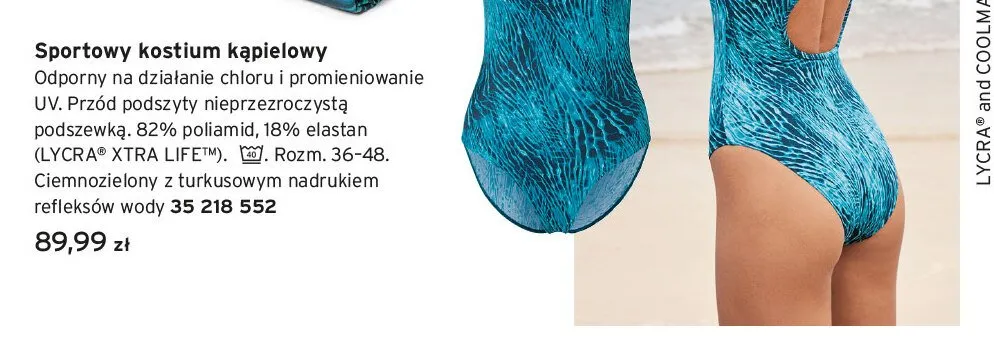 Sportowy kostium kąpielowy promocja w Tchibo
