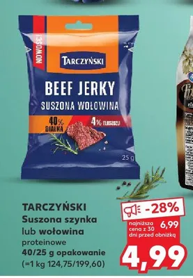 Suszona szynka proteinowa Tarczyński promocja w Kaufland