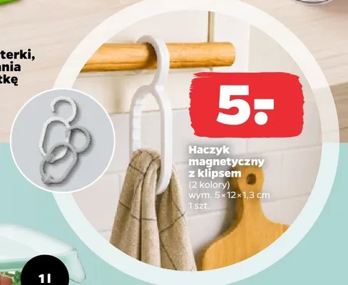 Haczyk magnetyczny z klipsem promocja w Netto