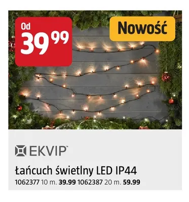Łańcuch świetlny LED 20 m IP44 Ekvip promocja w Jula