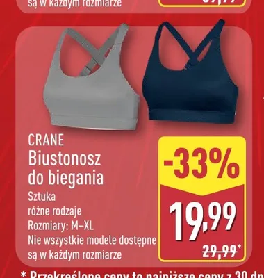 Biustonosz do biegania CRANE promocja w Aldi