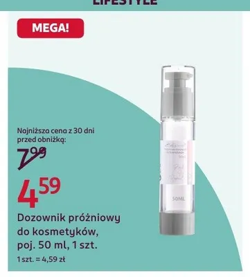 Dozownik próżniowy do kosmetyków promocja w Rossmann