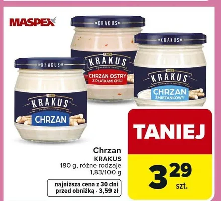 Chrzan różne rodzaje promocja w Carrefour