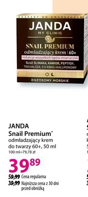 Snail Premium odmładzający krem do twarzy 60+ promocja w Hebe