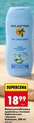 Balsam przedłużający opaleniznę z kwasem hialuronowym i aloesem Kolastyna po opalaniu promocja w Biedronka