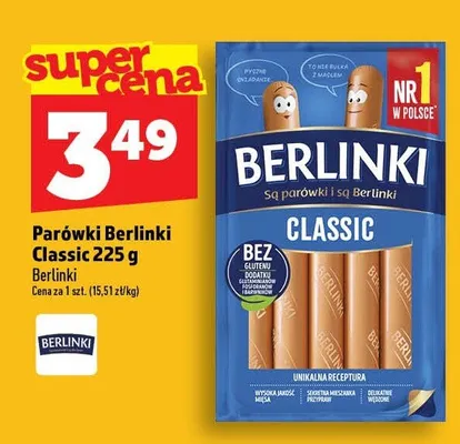 Parówki Berlinki Classic promocja w TOPAZ