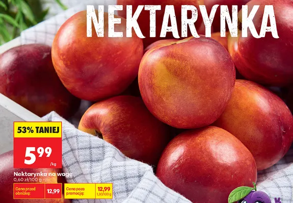 Nektarynki promocja w Biedronka