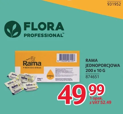 Margaryna Rama Jednoporcjowa 200-pak promocja w Selgros