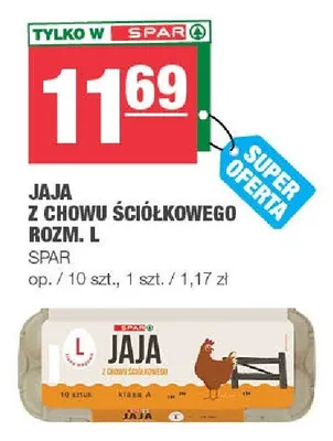 Jaja z chowu ściółkowego rozm. L promocja w SPAR