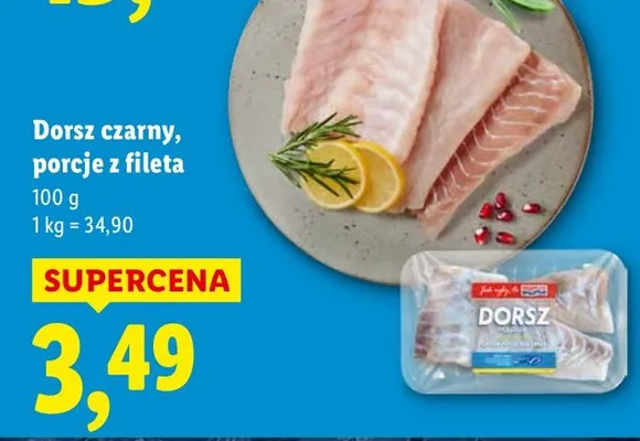 Dorsz czarny, porcje z fileta promocja w Lidl
