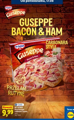 Pizza Guseppe z bekonem i szynką Dr. Oetker promocja w Lidl