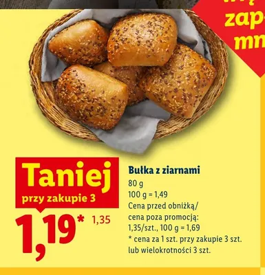 Bułka z ziarnami promocja w Lidl