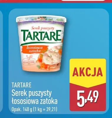 Serek puszysty Tartare łososiowa zatoka promocja w Aldi