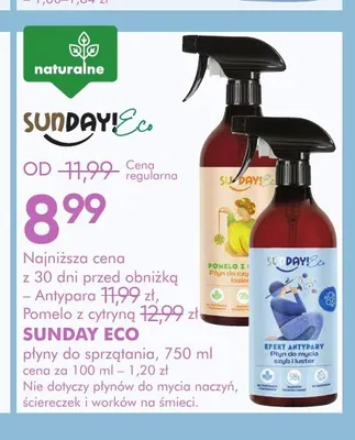 Płyn do sprzątania Pomelo z cytryną Sunday Eco promocja w Super-Pharm