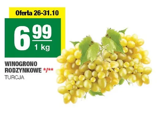 Winogrona rodzynkowe promocja w SPAR