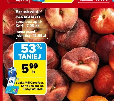 Brzoskwinie Paraguayo promocja w Carrefour