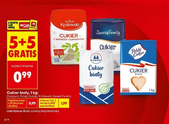 Cukier biały Sweet Family promocja w Biedronka