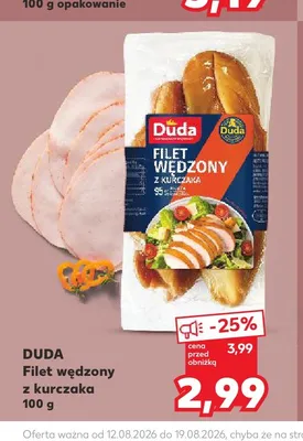 Filet wędzony z kurczaka Duda promocja w Kaufland