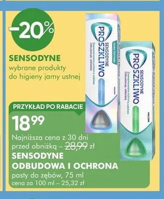 Pasta do zębów Sensodyne Odbudowa i Ochrona promocja w Super-Pharm