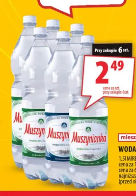 Woda gazowana magnezowo-wapniowa Muszynianka promocja w Arhelan