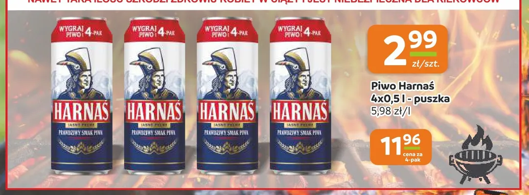 Piwo Harnaś 4-pak promocja w Gama