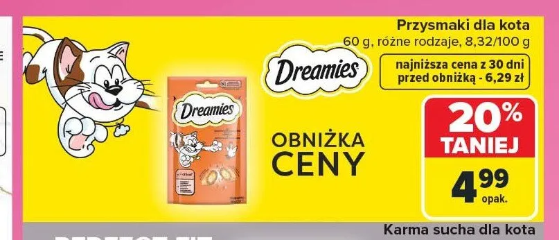 Przysmaki dla kota Dreamies promocja w Carrefour